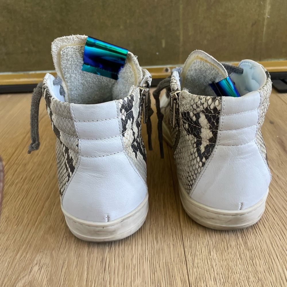 P448 Skate Python Snakeskin Leather High Top Sneakers 38 US 8 - Picture 8 of 11